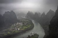 Uitzicht op karst landschap in China