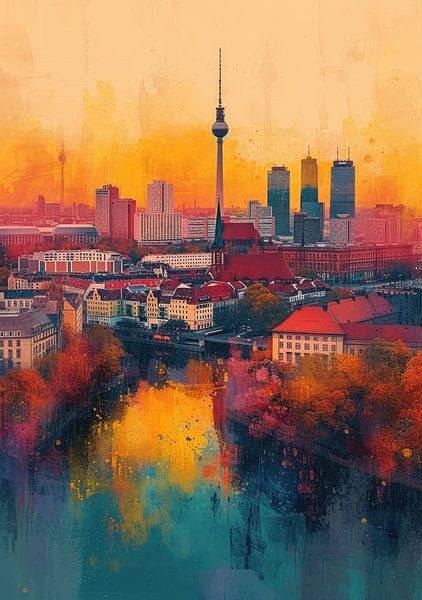 Berlin Skyline Poster Print von Niklas Maximilian
