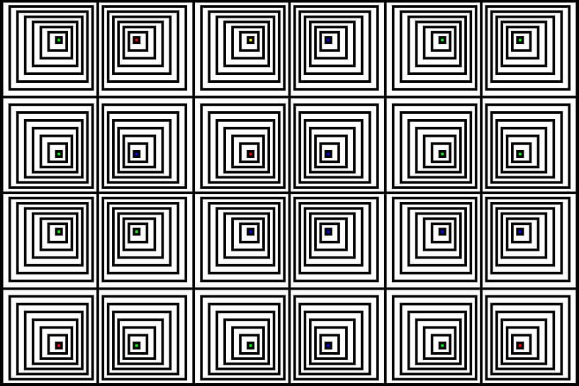 Nested | Offset | 06x04 | N=08 | V41 | Random #01 | RGBY by Gerhard Haberern