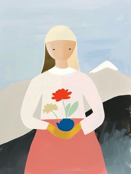 Illustration &quot;Girl in pastel colours&quot; by Studio Allee