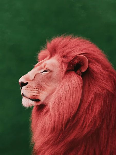 Pink Lion by Franka Poulain