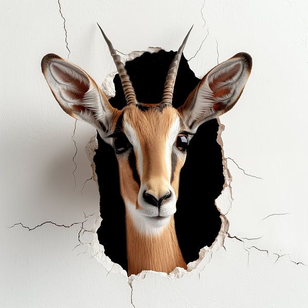 Gazelle von der Wand von TheXclusive Art