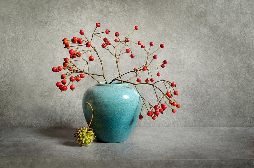 Still life with red berries by Corinne Welp