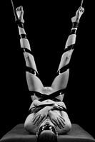 Gebundene Schönheit - Sehr schöne nackte Frau in Bondage, mit Band gebunden #7015