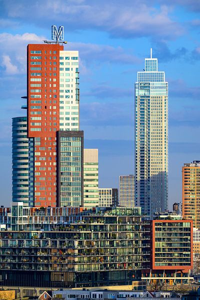 Skyline von Rotterdam bei Sonnenaufgang von Sjoerd van der Wal Fotografie