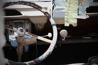 Innenraum eines alten Citroën 2CV, hässliches Entlein