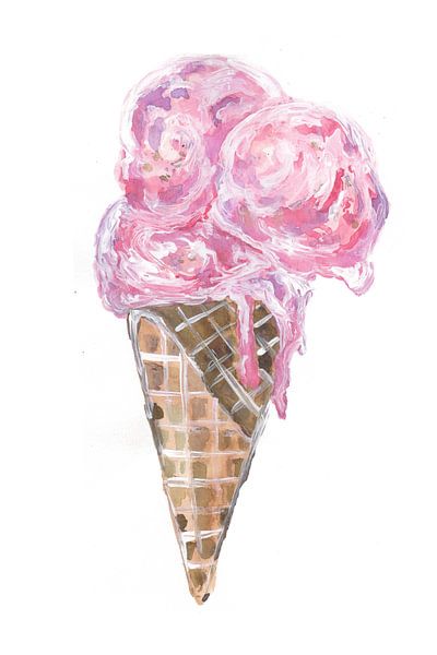 Cremige Erdbeer Eiswaffel von Sebastian Grafmann