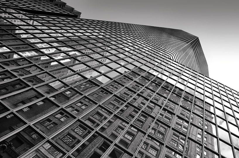 New York Old Meets New Schwarz Weiß von Marlika Art