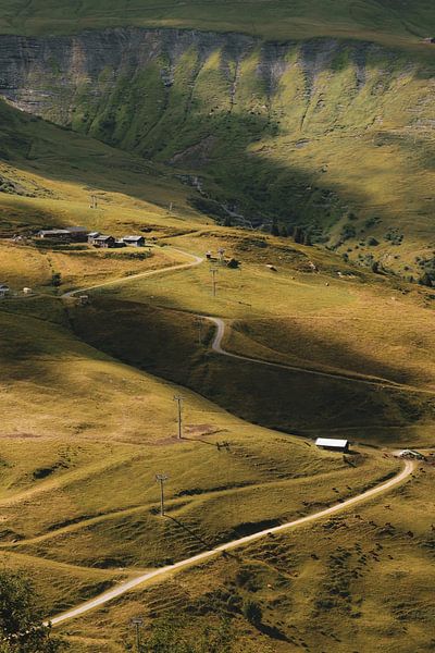Mountain landscape in golden light by antoinetterosa