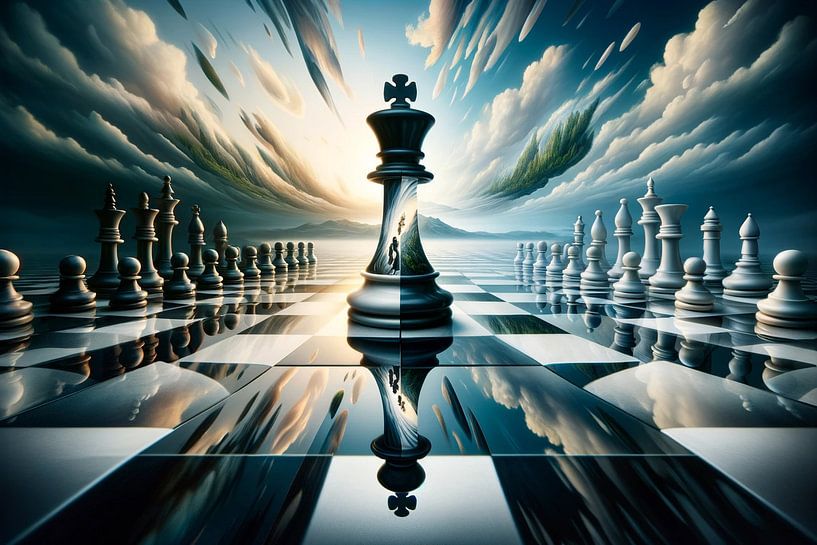 Die Königin regiert das Schachspiel der Natur von artefacti