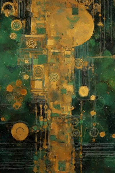 Grüne Muster und goldene Akzente von Whale & Sons