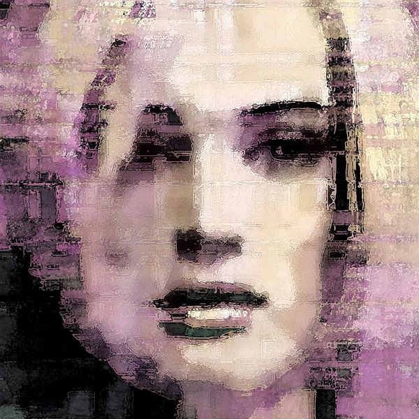 Portrait lilas abstrait par Diana Mets