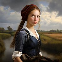 Portrait classique d'une jeune fille