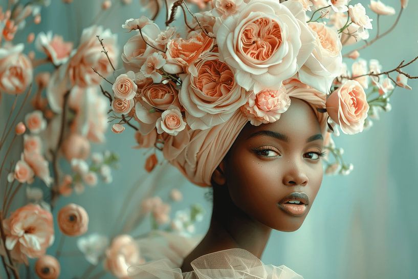 Portrait moderne et chic &quot;Flowergirl&amp;quot ; par Carla Van Iersel