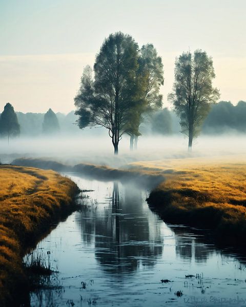 Autumn morning in the Lüneburg Heath by fernlichtsicht