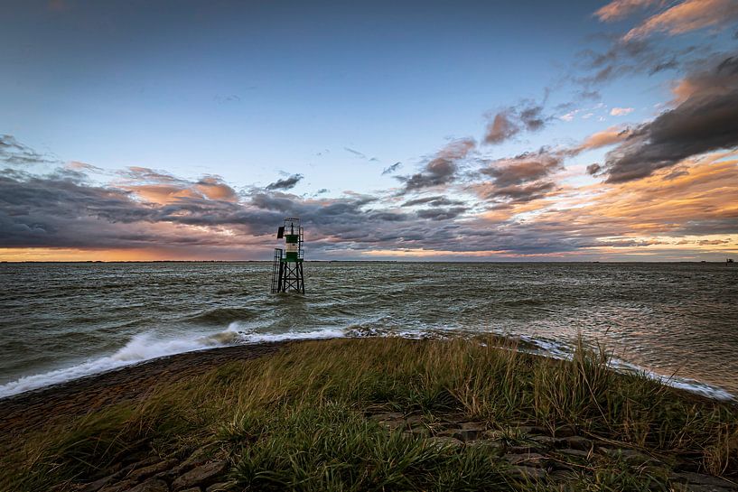 Sunset on the Westerschelde estuary by Wesley Kole