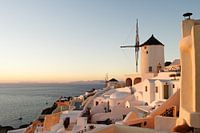 Evening atmosphere on the volcanic island of Santorini