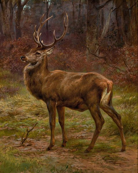 Cerf dans un paysage d'automne, Rosa Bonheur par Des maîtres magistraux