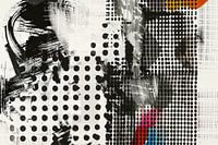 Feminine forms in black and white - Mysterious abstract painting