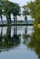 A canal in Zeeland with reflection of trees