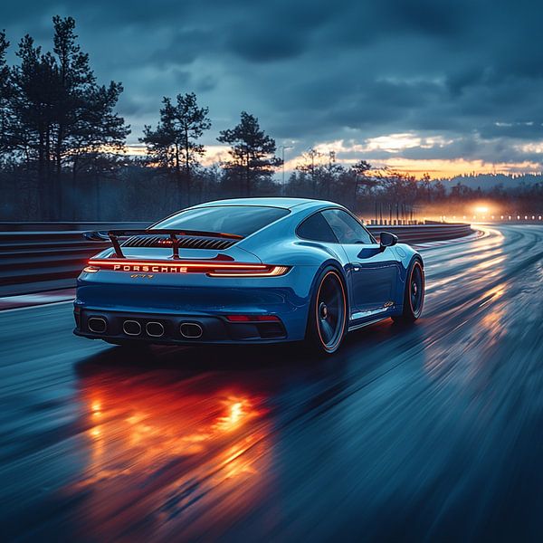 Porsche 911 GT3 bleue par Bianca Bakkenist