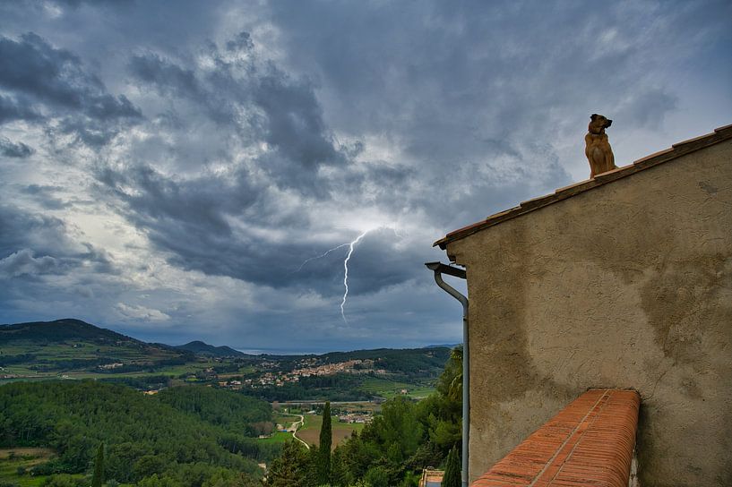 Gewitter in Le Castellet im Süden Frankreichs von Tanja Voigt