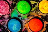 Détail boîte de peinture pour enfants