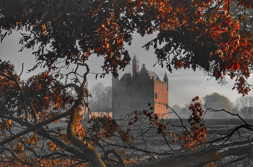 Autumnal vista at Doornenburg castle by Joyce Derksen