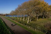 Radfahrer erkundet Bath's Bend