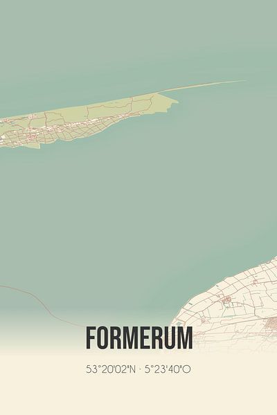 Carte ancienne du Formerum (Fryslan) par Affiches de lieux