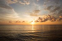 Sunset at sea in Indonesia