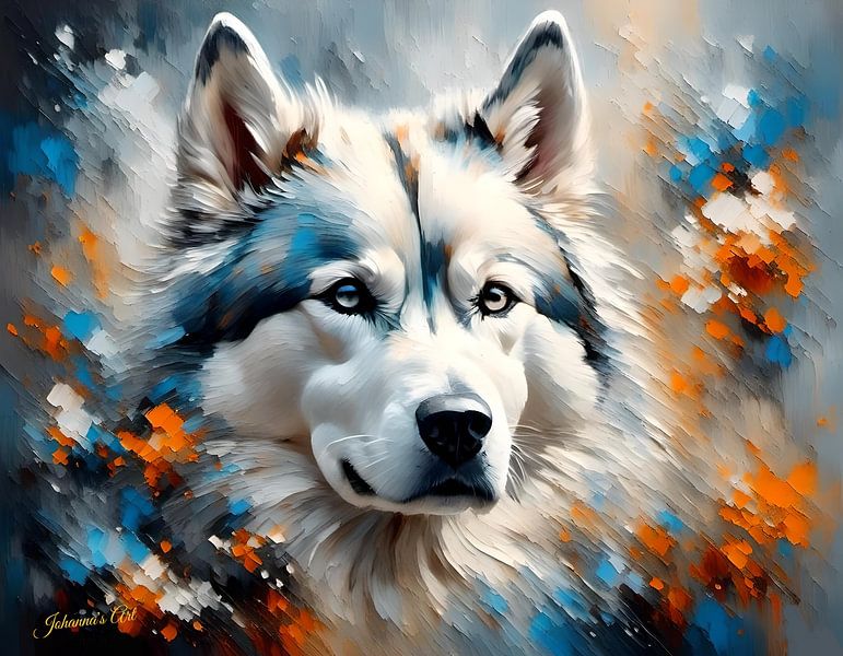 Siberian Husky Art - "Winter Wanderer" von Johanna's Art - Entfessle das Abenteuer! von Johannas Art Creations