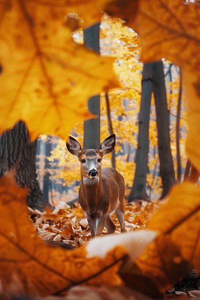 Reh im Wald von Poster Art Shop