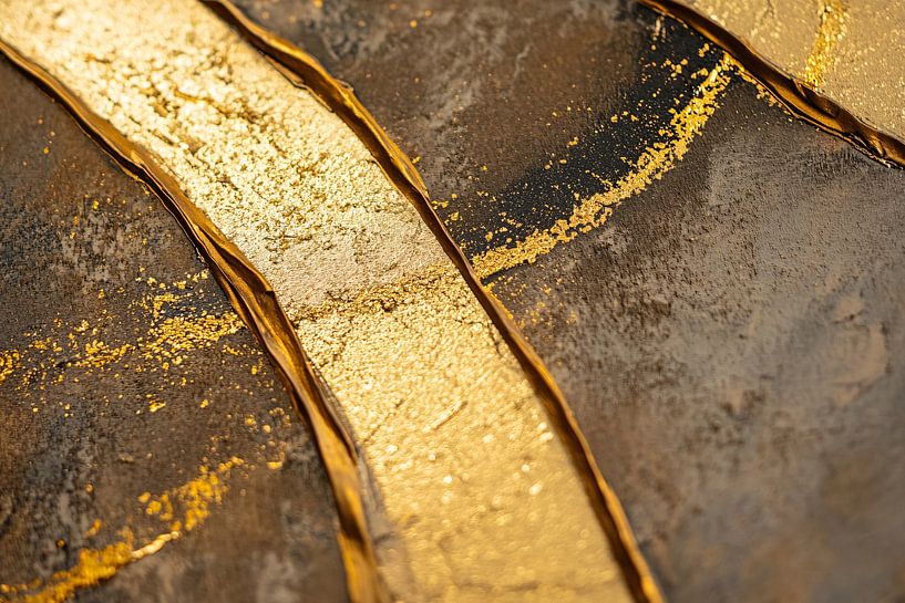Gouden abstract kunstwerk met textuur van Imperial Art House