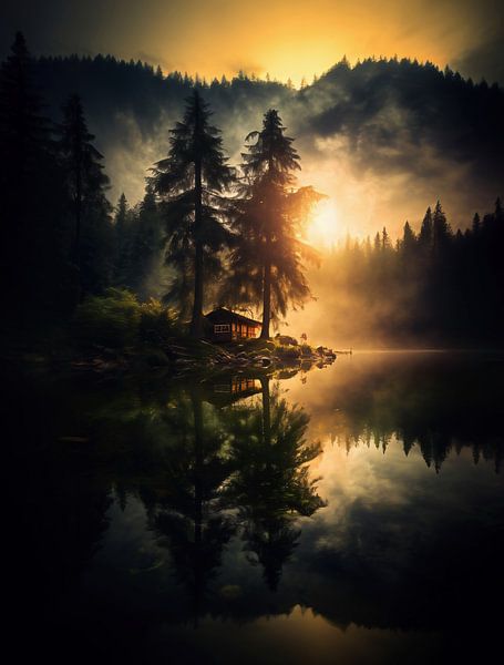 Sunrise in the forest by fernlichtsicht