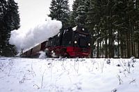 Ouderwetse locomotief in Duitsland