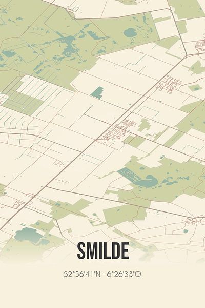 Alte Landkarte von Smilde (Drenthe) von Ortsdrucke