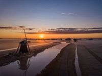 Eight-sided mill at sunrise