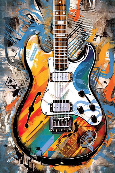 Guitar abstract by Imagine