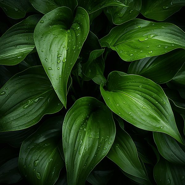 Green leaves by AI art Universe