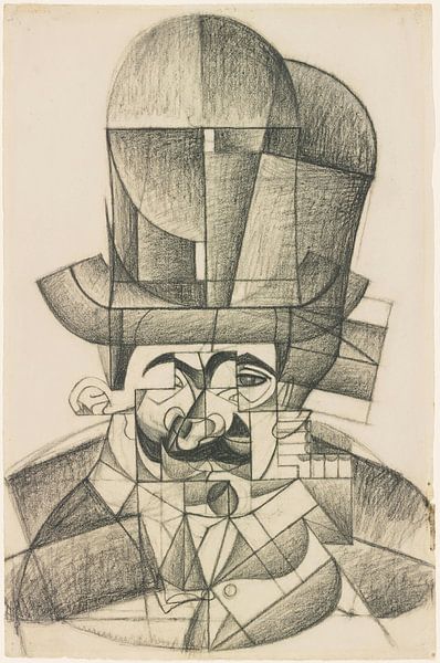 Juan Gris, Man with Opera Hat - 1912 by Atelier Liesjes