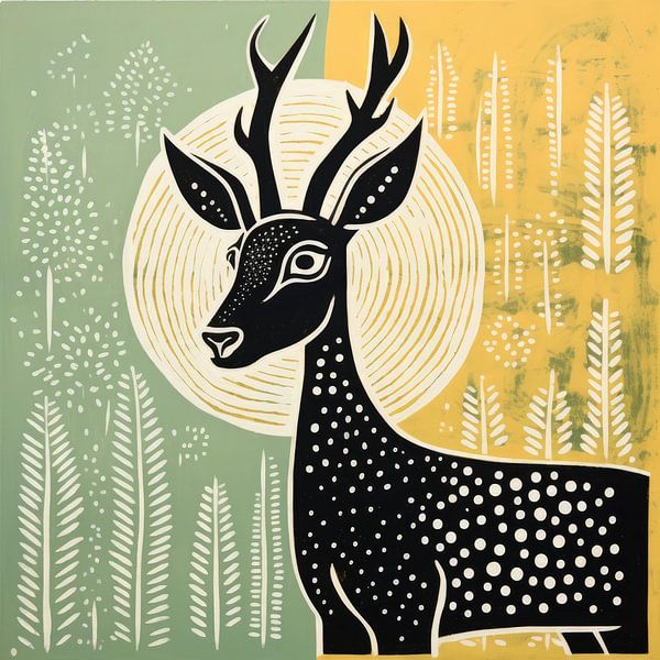 Whimsy Folk Halo Gazelle von Aloke Design