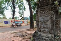 Straßenszene Siem Reap, Kambodscha, Khmer-Bild