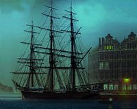 Clipper Young America bei Nacht