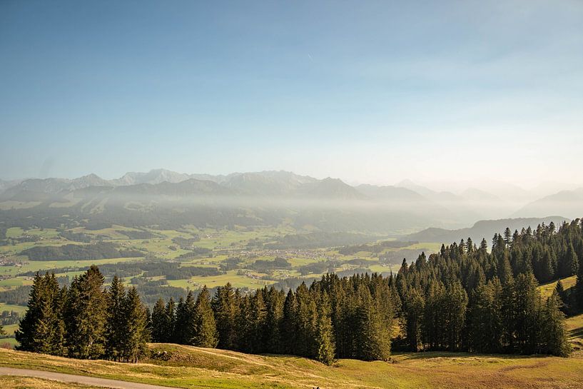 Autumnal view over the Oberallgäu and the Allgäu Alps by Leo Schindzielorz