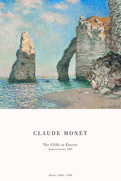 Claude Monet - Die Küste in Étretat von Old Masters