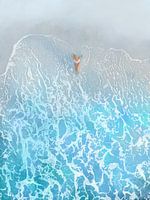 Femme dans la mer - Peinture digitale