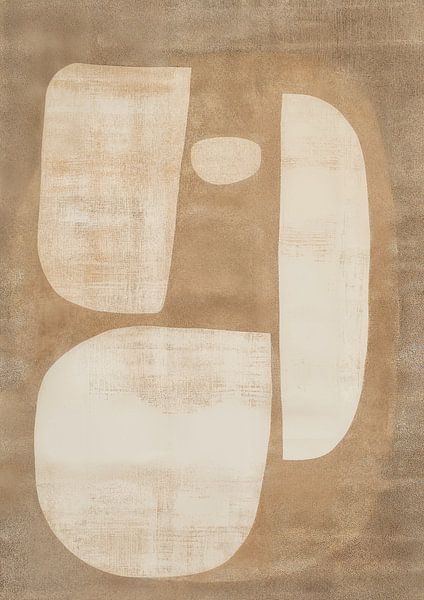 Organische Malerei Beige von Moderne Kollektion