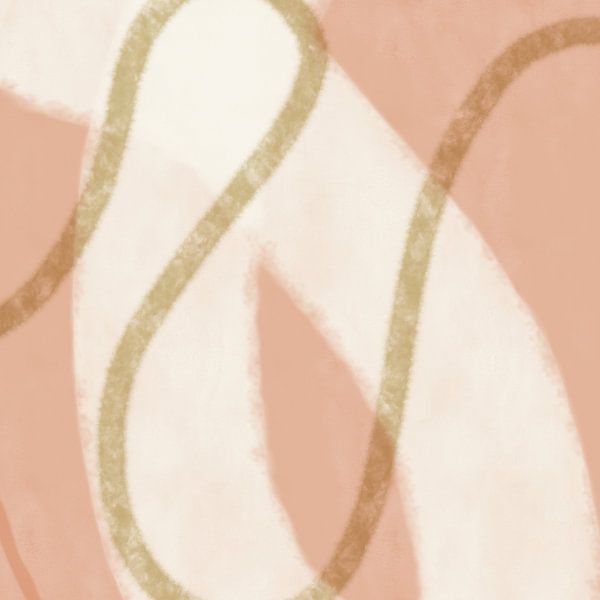 Minimalistische abstrakte Malerei in Pastellfarben von Dina Dankers