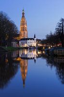 Breda Spanjaardsgat par une claire soirée d'hiver.